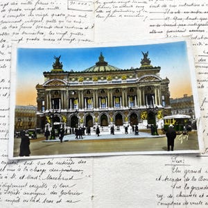 Década de 1930 - Postal de París - Ópera Garnier - Postal vintage de París - Postal francesa de principios del siglo XX