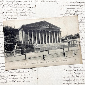 Década de 1920 - Cartão postal de Paris - Câmara dos Deputados - Assemblée nationale