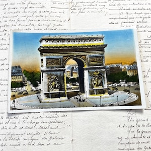 Années 30 - Carte postale de Paris - Arc de triomphe de la Place des étoiles - Paris Card vintage - Carte postale française du début du XXe siècle