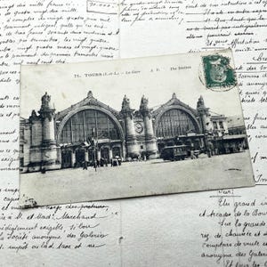 1900s - French postcard - Life in France at the beginning of the 20th century - The railway station of Tours