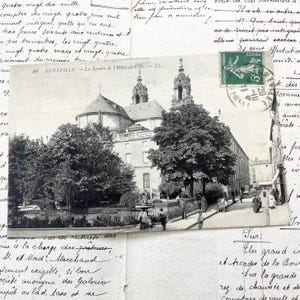 Années 1910 - Carte postale française de la mairie de Lunéville, dans l'est de la France