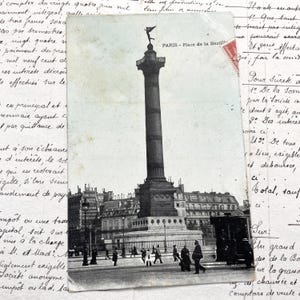 1900s - Paris postcard - Place de la Bastille - Vintage Paris card