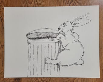Rabbit with compost