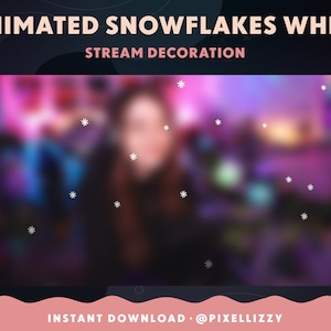 Twitch Overlay | WEISSE SCHNEEFLOCKEN | Stream Decoration | Twitch, Youtube, Facebook