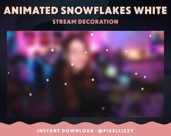 Twitch Overlay | WHITE SNOWFLAKES | Stream Decoration | Twitch, Youtube, Facebook