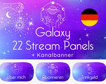 Twitch Panels + Channel Banner | German | GALAXY | 22 panels