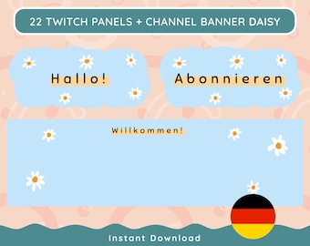 Twitch Panels + Channel Banner | German | DAISY | 22 panels
