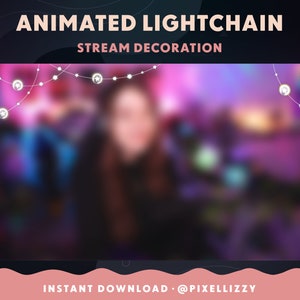 Twitch Overlay | ANIMIERTE LICHTERKETTE | Weihnachtslichter | Xmas | Stream Decoration | Twitch, Youtube, Facebook