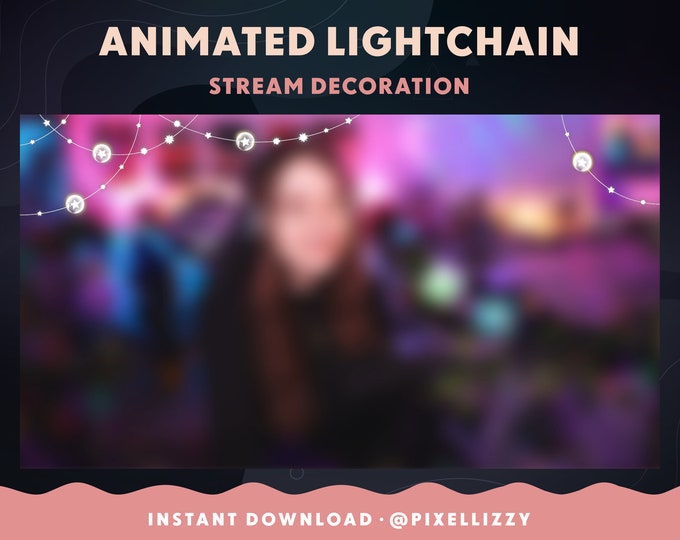 Twitch Overlay | ANIMATED STRING OF LIGHTS | Christmas Lights | Xmas ...