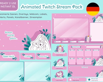 Twitch Overlay Pack | German | SELFLOVE | animated scenes