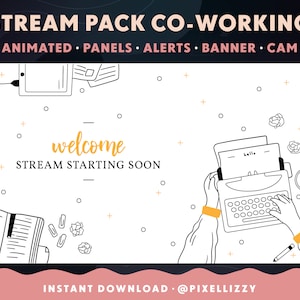 Twitch Overlay Package | WRITER | Author | animated scenes