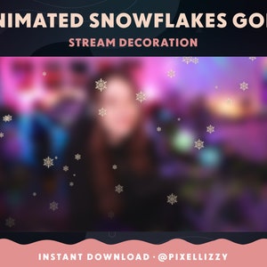 Twitch Overlay | GOLD SNOWFLAKES | Stream Decoration | Twitch, Youtube, Facebook