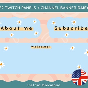 Twitch Panels + Channel Banner | DAISY | 22 panels