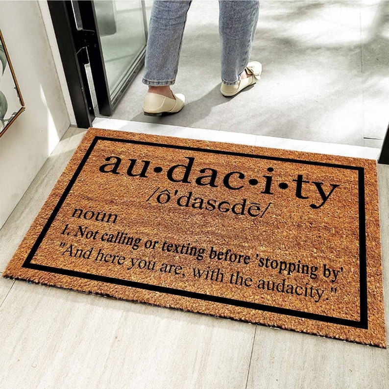 Audacity Doomat Funny Door Mat Funny Gift Etsy