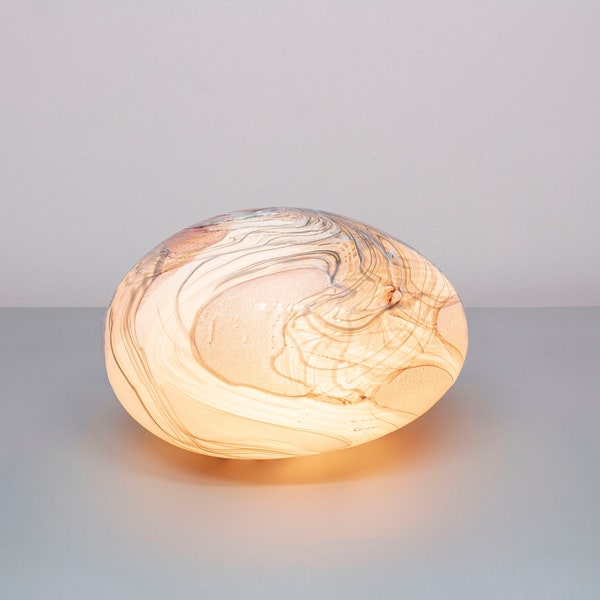 Glass Table Lamp Pebble 20cm