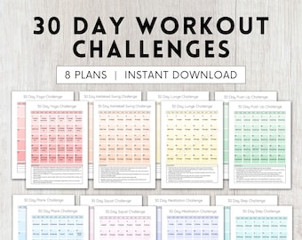 30 day Workout Challenge Etsy