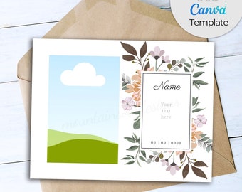 Custom Birthday Card Canva Template for Birthday Card Template Online Printable Instant Download Birthday Card Photo Custom Card Birthday