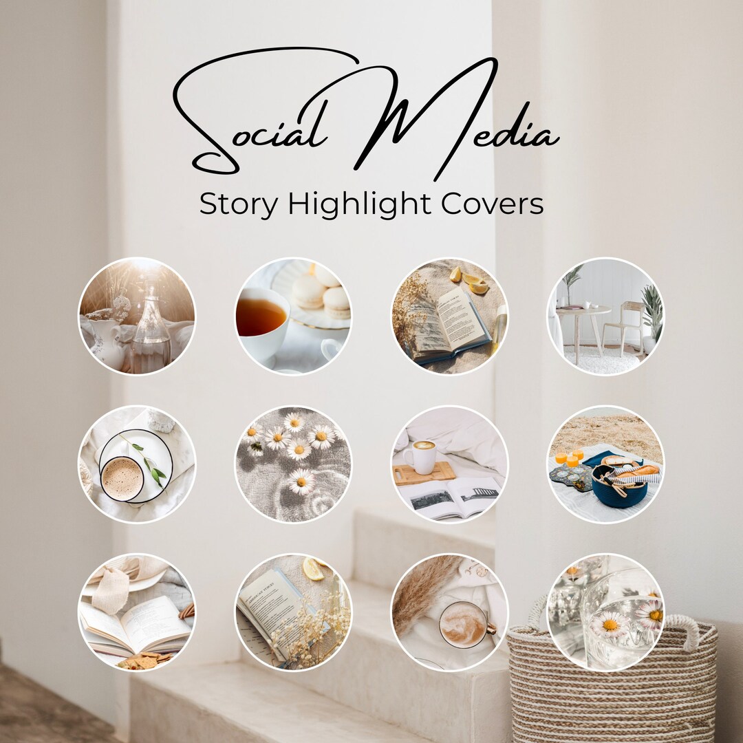 Neutral Instagram Story Highlight Covers: Lifestyle Icons (digital ...