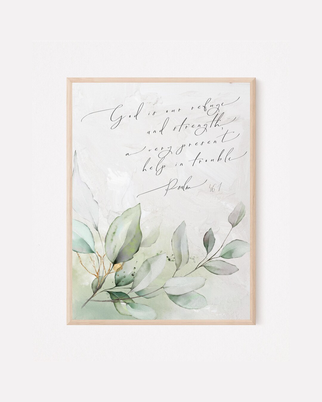 Psalm 46:1 Bible Printable Wall Art - Bible Verse Wall Art - Christian ...