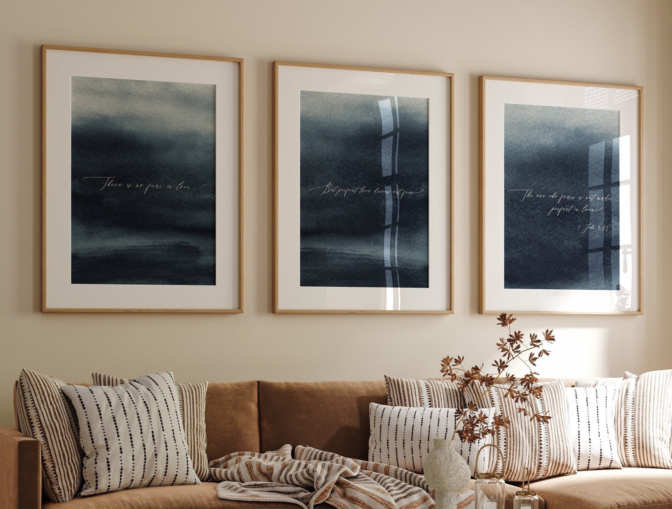 3 Printable Bible Wall Art Designs - Scripture Wall Decor - Christian