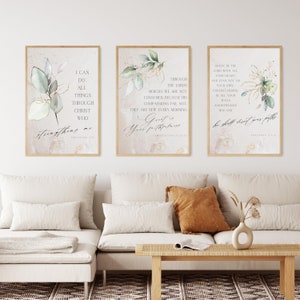 Bibel Vers Kunstdruck Set - Christliche Wohnkultur (Digitaler Download)