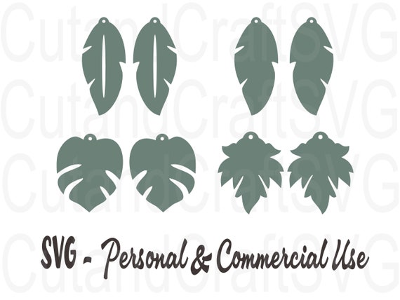 15 Leaf Earring Pendant SVG Templates Graphic by Smart Crafter · Creative  Fabrica