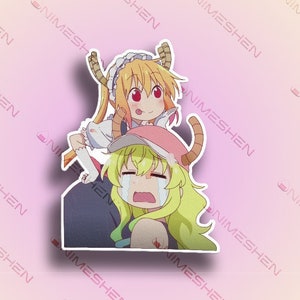 Funny Tohru and Lucoa Decal, Anime Car Decal