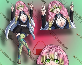 Love Hashira Decal Vinyl Sticker, Full Body, Half body and Peeker Available  - Premium Anime Decal Stickers