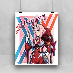 QINHUI Anime Zero Two Darling in The Franxx Aesthetic Posters Aesthetic  Picture Wall, Stylish Small Posters for Dormitory Decoration  08x12inch(20x30cm) : : Home & Kitchen