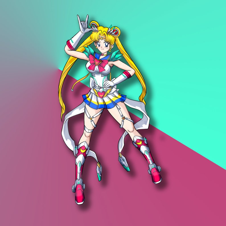 Pretty Anime Decal Sticker Etsy