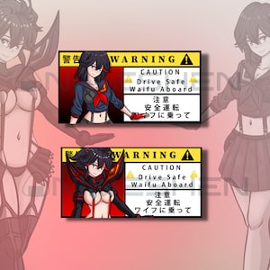 Anime Car decal , Waifu Stickers , Anime decal sticker