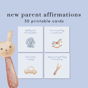 Bevestigingskaarten voor nieuwe ouders | 30 afdrukbare positieve affirmaties | Nieuwe moederaffirmaties | Postpartum positiviteit | Moederschap | Babycadeau