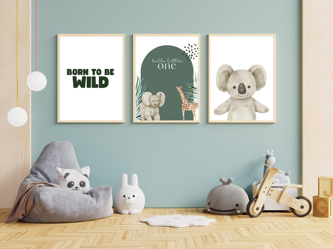 Printable Nursery Wall Art | Set of 3 Digital Prints | Nursery Wall ...