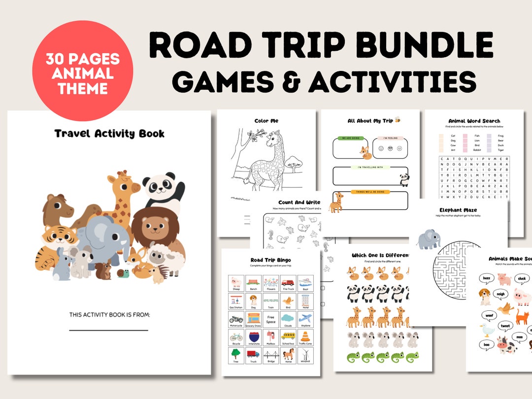 Kids Travel Games Printable Kids Travel Activity Kids - Etsy
