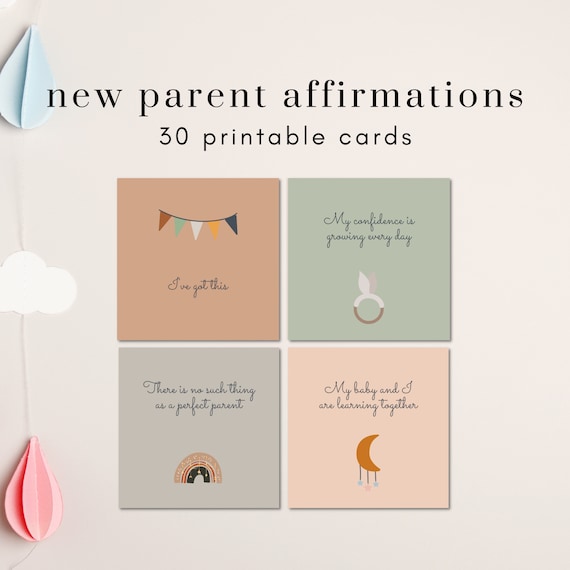 New Parent Affirmation Cards 30 Printable Positive Affirmations