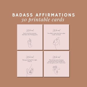 Affirmations-Karten | Schurwollen Affirmation | Lustige Affirmationskarte | Schwörende Affirmationskarten für Frauen | Druckbar | Schwörende Affirmation