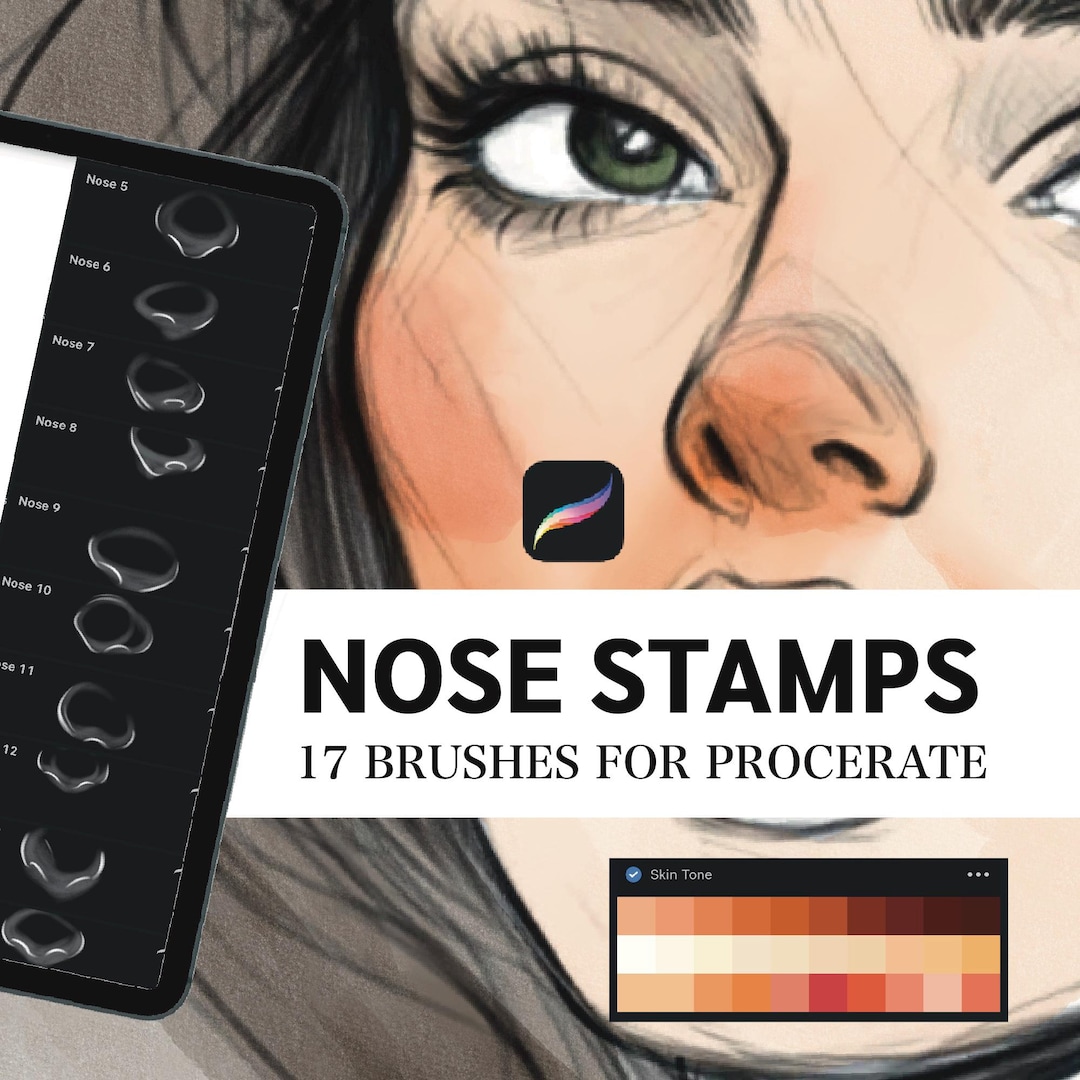 Procreate Nose Procreate Nose Stamp Brush Set, Anime Cartoon Style (digital Download ...