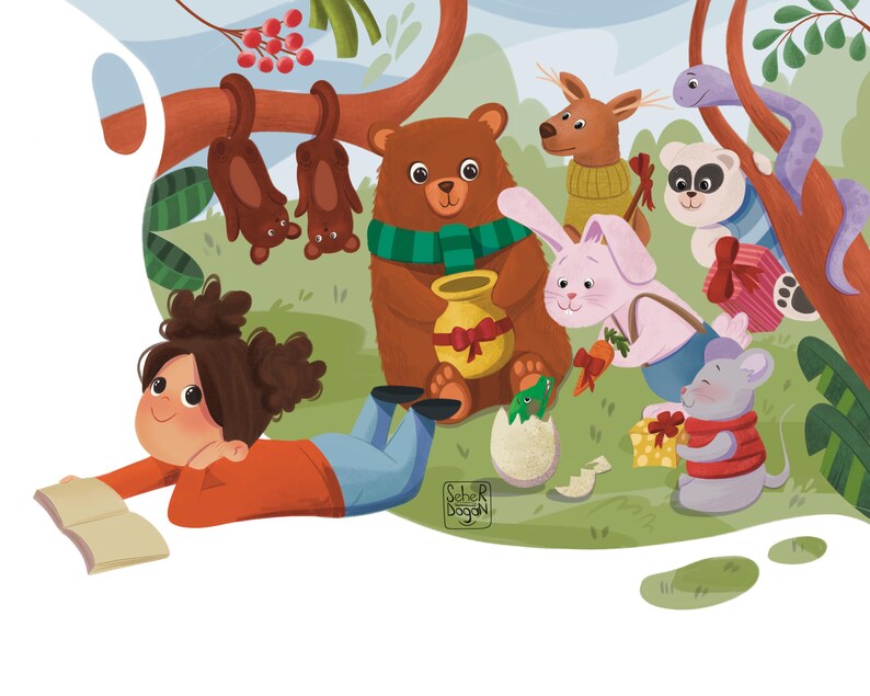 Ilustrador de libros infantiles, arte de libros infantiles personalizados imagen 3