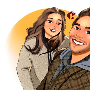 Couples' Portraits, Custom Cartoon Pixar Style Portrait from Photo, Digital 3D Portrait, Become a Pixar Character, Valentine Day Couple Gift