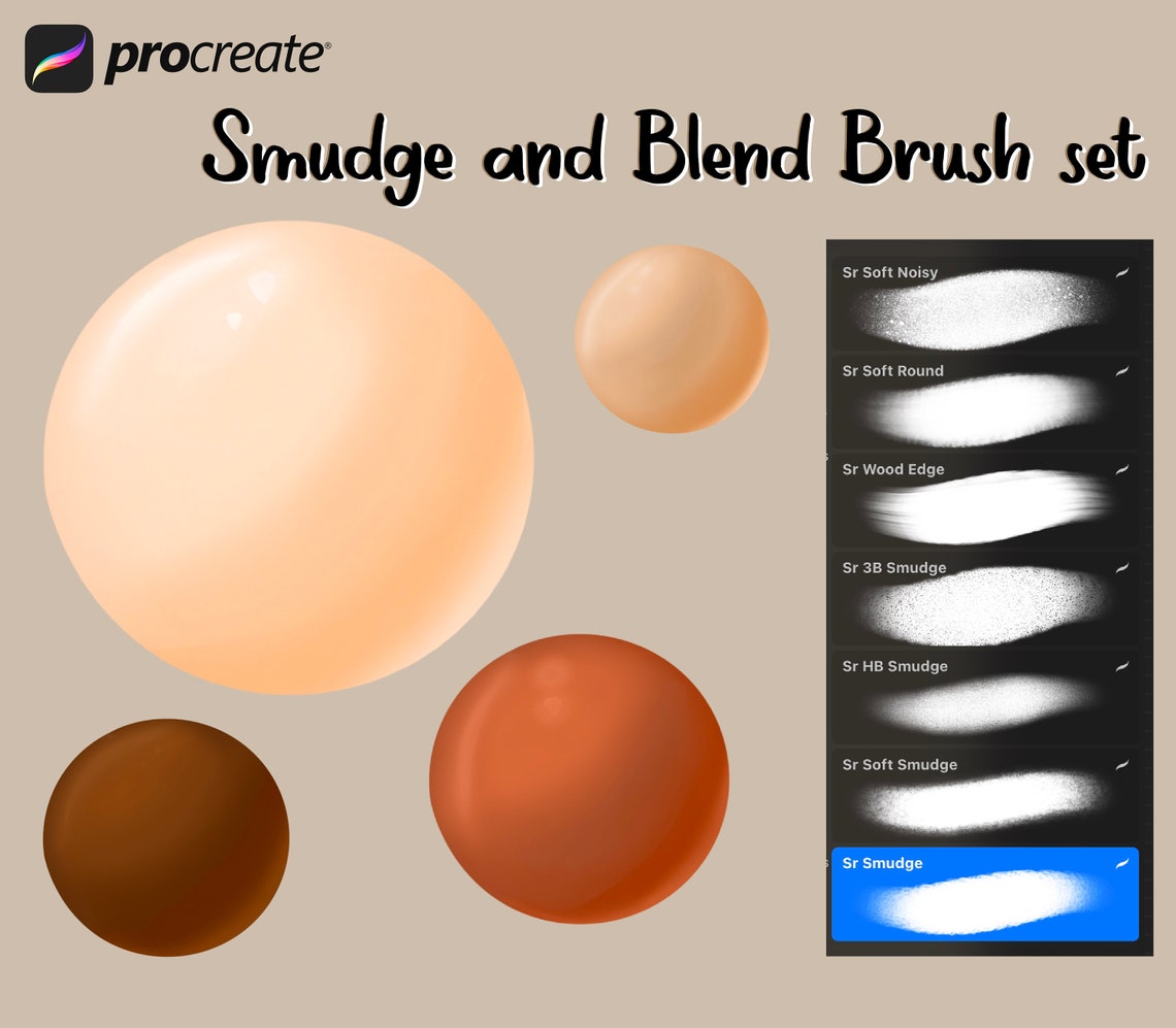 Procreate Smudge and Blend Brushes (7 Brushes) for Easy Blending on ...