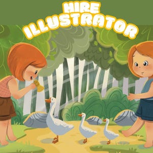 Graphic Novel Illustrator for Hire, Children&#39;s Book Illustration for Kids Book, Artist for Hire Book Commissions
