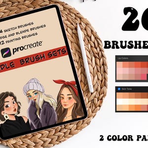 20 Procreate Drawing Brush Set, Brush Set Bundle, Detailed Realistic Easy Brushes