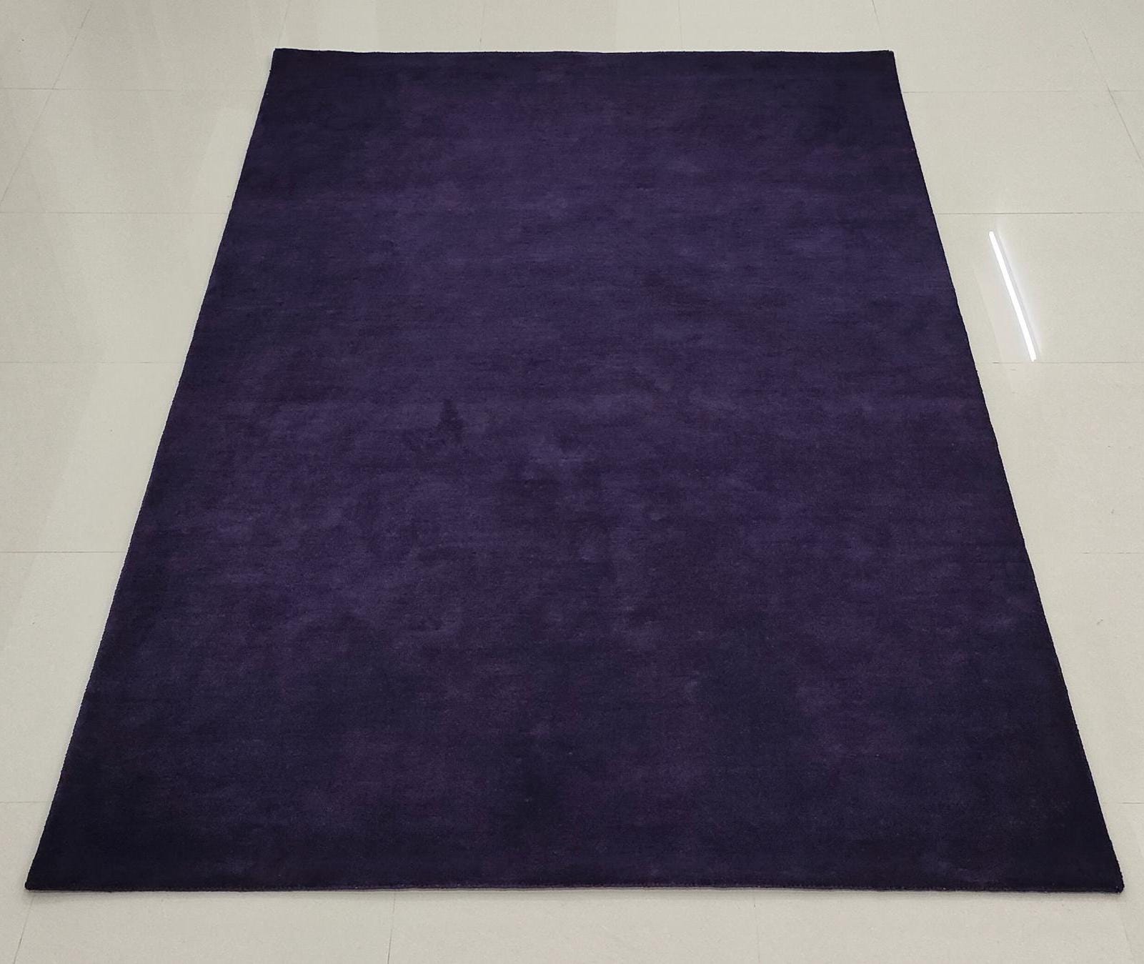 Premium Quality Authentic Baxter Plum Purple Hand Tufted Pure Soft Wool Rugs For Living Room, Dining Room, Drawing Room, Customize Carpet
