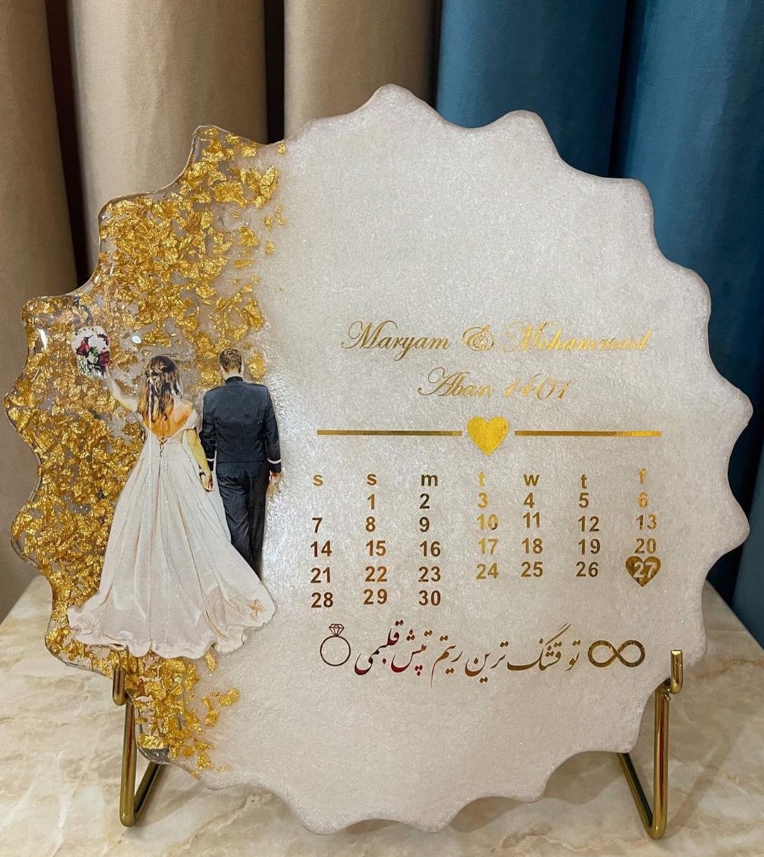 Resin Frame Resin Art Wedding Date Customized Luxury - Etsy UK