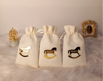 Personalized Gift, Tasbih Custom Sachet Bags, Bridesmaid Gift, baby Bags, Birthday Favors, Newborn Favors, Gift Bags