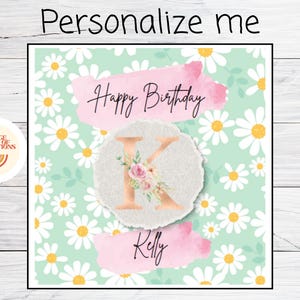 Joyeux anniversaire, personnalisé, carte de joyeux anniversaire personnalisée, maman, ami, tante, cadeau pour elle, carte d'anniversaire, carte de voeux