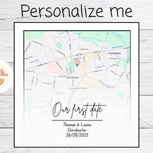 Unser erstes Date, Personalisiert, Personalisiert, unsere erste Date Karte, Freund, Freundin.