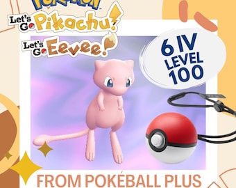 Mew Pokeball Plus Normal Level 100 Pokemon Let's Go Pikachu Eevee