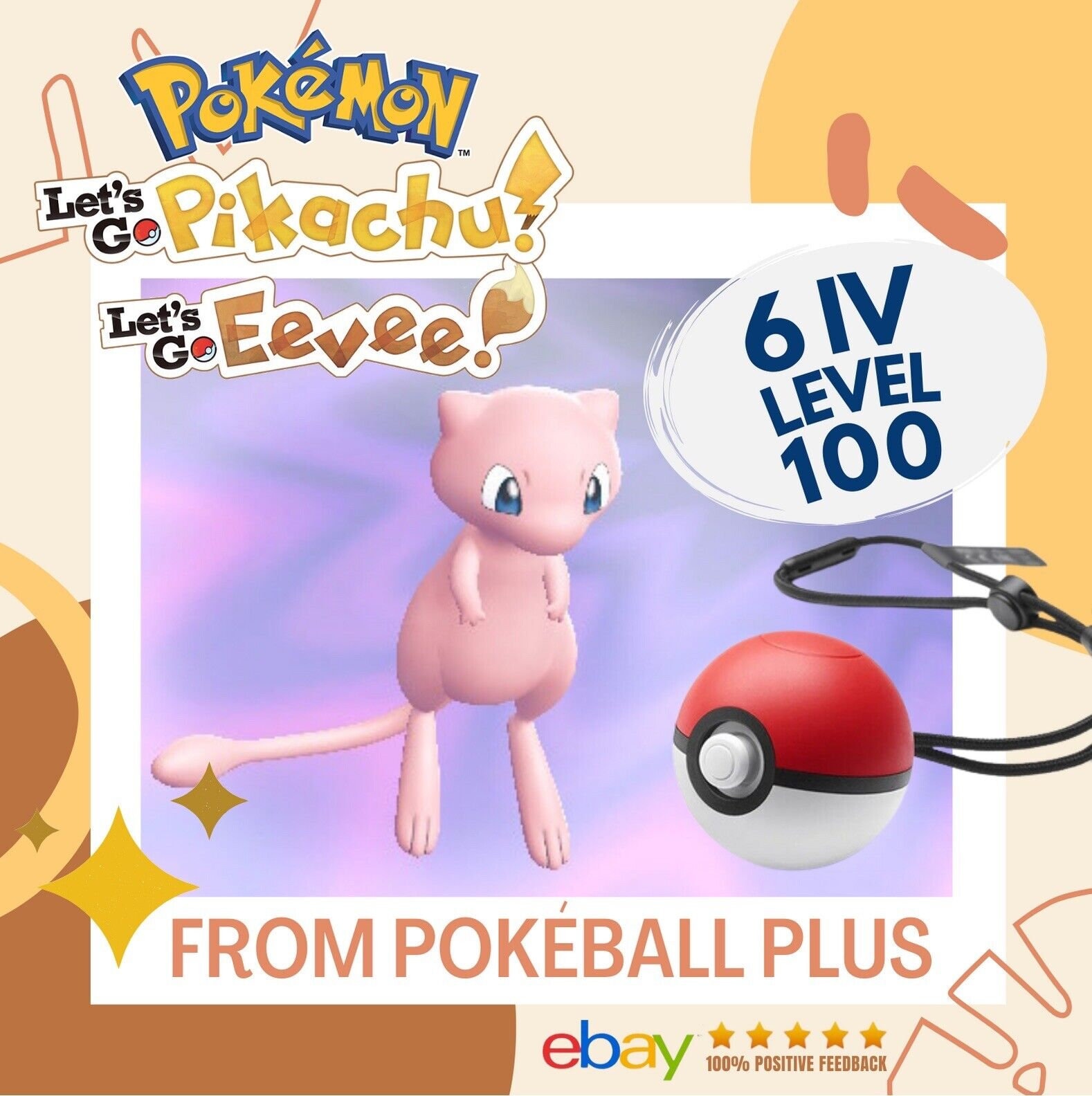 Pokemon Let's Go Pikachu Pokeball Plus Mew Pokemon Ball PokÃ
