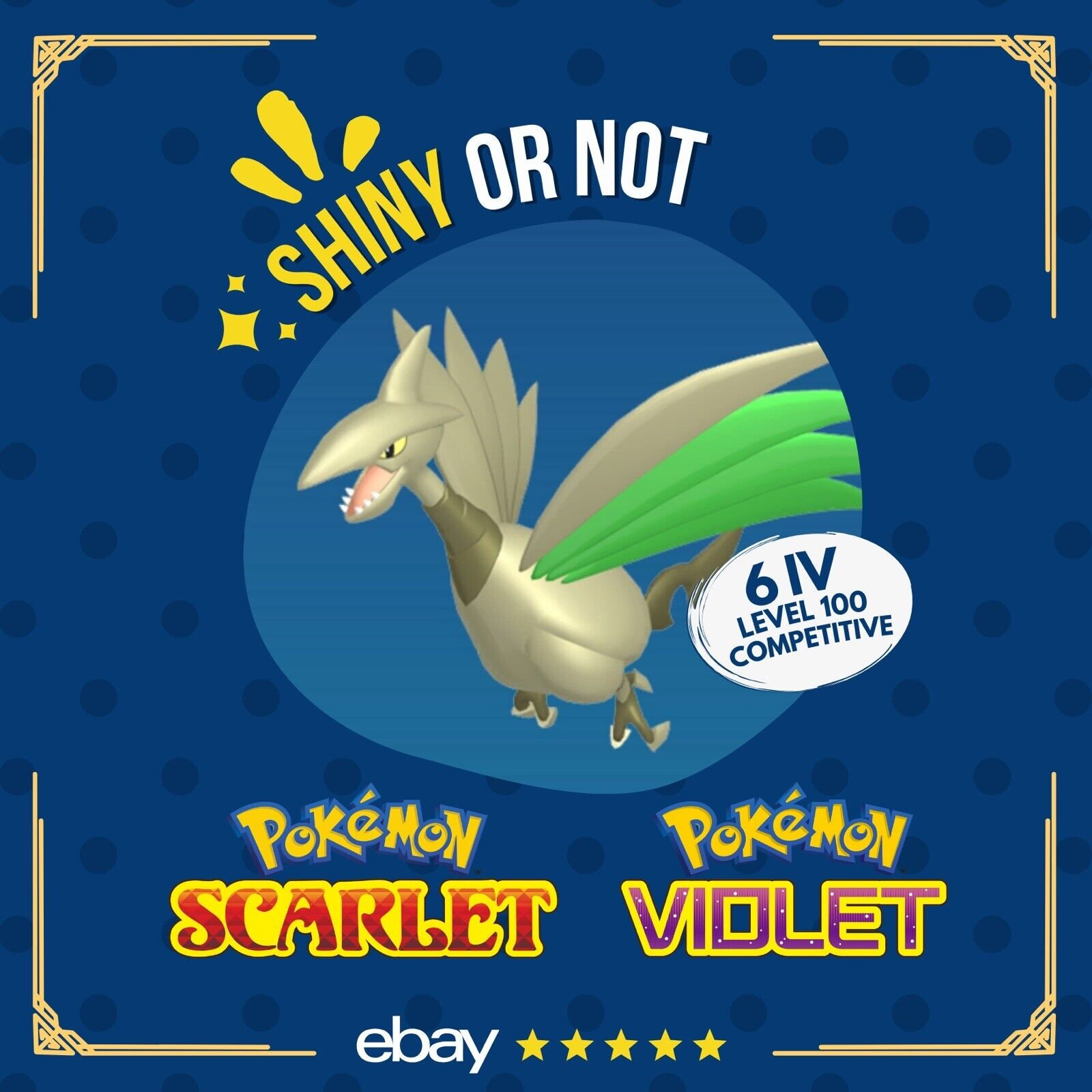 Skarmory Shiny or Non 6 IV Competitive Customizable Pokmon Scarlet Violet  - Etsy